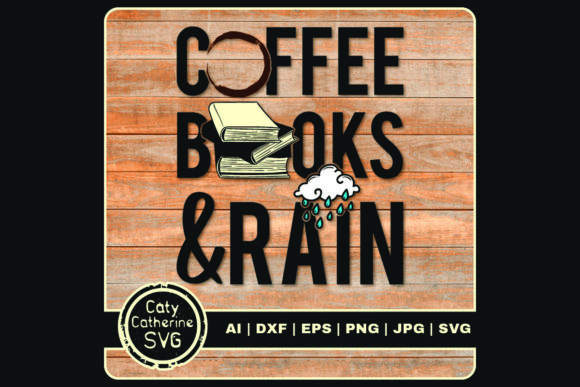 Coffee Books Rain Quote: A Designer's Review for Embroidery