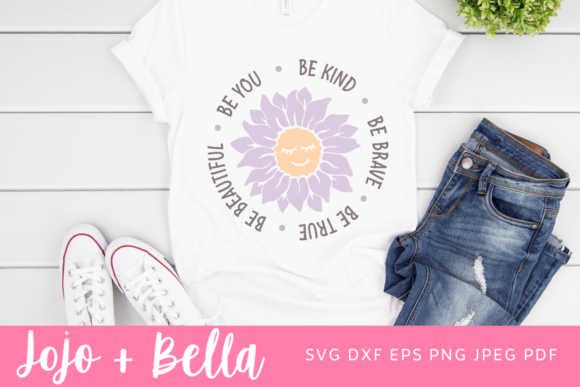 Cute Flower SVG Review: Be Kind, Be Brave Design